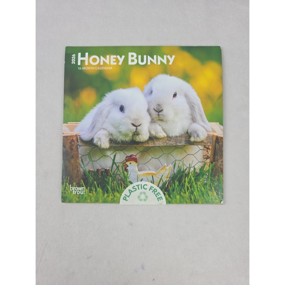 Honey Bunny | 2026 7x14" Open (Hanging) Monthly Mini Wall Calendar